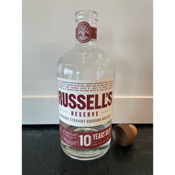 Russell’s Reserve Kentucky Straight Bourbon Whiskey EMPTY BOTTLE ONLY - Picture 1 of 6